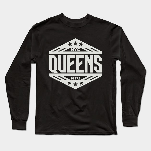 Queens NYC Long Sleeve T-Shirt by colorsplash